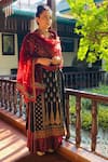 Buy_RI.Ritu Kumar_Black Silk Chanderi Kurta Gharara Set_at_Aza_Fashions