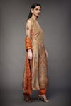 RI.Ritu Kumar_Orange Kurta Silk Lining And Dupatta Viscose Pant 90% Printed Set _Online_at_Aza_Fashions
