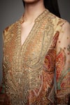 Shop_RI.Ritu Kumar_Orange Kurta Silk Lining And Dupatta Viscose Pant 90% Printed Set _Online_at_Aza_Fashions