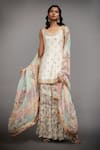 Buy RI.Ritu Kumar White Kurta Silk Lining, Pant And Dupatta Viscose U Neck Gharara Set at Aza Fashions Buy_RI.Ritu Kumar_White Kurta Silk Lining, Pant And Dupatta Viscose U Neck Gharara Set _at_Aza_Fashions
