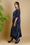 Buy_Dyelogue_Blue Gajji Silk Bandhani Dress _Online_at_Aza_Fashions