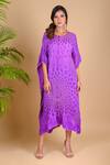 Buy_Dyelogue_Purple Gajji Silk Bandhani Dress _at_Aza_Fashions