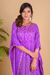 Buy_Dyelogue_Purple Gajji Silk Bandhani Dress _Online_at_Aza_Fashions