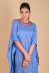Shop_Dyelogue_Blue Gajji Silk Bandhani Dress _Online_at_Aza_Fashions