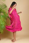 Buy_Dyelogue_Pink Gajji Silk Bandhani Dress _at_Aza_Fashions