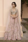 Buy Astha Narang Peach Net, Dupatta Netlining Semi Crepe, Main Embellished Set at Aza Fashions Buy_Astha Narang_Peach Net, Dupatta Netlining Semi Crepe, Main Embellished Set _at_Aza_Fashions