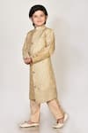 Buy_Arihant Rai Sinha_Beige Cotton, Silk, Jacquard Embroidery Sherwani And Pant Set _Online_at_Aza_Fashions