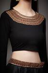 Shop_RI.Ritu Kumar_Black Polyester Printed Lehenga Set_Online_at_Aza_Fashions