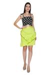 Buy_Three Piece Company_Green Cotton Ruffle Skirt_at_Aza_Fashions