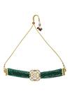 Buy_Saga Jewels_Multi Color Kundan Embellished Pendant Choker Set_Online_at_Aza_Fashions