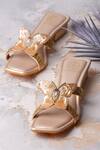 Buy_Kaltheos_Gold Embellished Luna Strappy Block Heel Sandals _at_Aza_Fashions