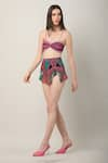 Limerick by Abirr N' Nanki_Multi Color 82% Polyester Printed Sweetheart Alessia Bikini Skirt Set  _Online_at_Aza_Fashions