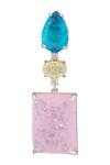 Buy_Minaki_Pink Crystals, Stones Crackled Embellished Dangler Earrings _Online_at_Aza_Fashions