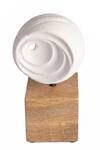 Buy_H2h_White Wood Hemisphere Sculpture Table Decor_Online_at_Aza_Fashions