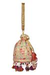 Miar Designs_Maahi Embroidered Bucket Potli Bag_Online_at_Aza_Fashions