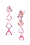 Buy_Ishhaara_Pink Crystal Triangle Shaped Earrings _Online_at_Aza_Fashions