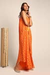 Style Junkiie_Orange Georgette Tube Jumpsuit  _Online_at_Aza_Fashions