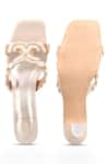 Buy_Kaltheos_Cream Embellished Pearls And Bead Hourglass Heels _Online_at_Aza_Fashions