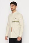 Buy_Lacquer Embassy_Green Cotton Embroidery Watling Shirt _Online_at_Aza_Fashions