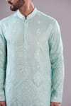 Buy Kasbah Blue Silk, Cotton Embroidery Pure Thread Work Kurta Online at Aza Fashions Buy_Kasbah_Blue Silk, Cotton Embroidery Pure Thread Work Kurta _Online_at_Aza_Fashions