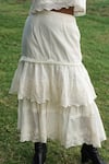 Buy_Baju_Ivory 40% , 60% , Chanderi Lace Work Sawyer Skirt_Online_at_Aza_Fashions