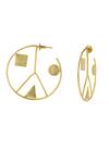 Buy_Ishhaara_Gold Plated Cut Work Geometric Hoop Earrings _Online_at_Aza_Fashions