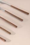 Buy_Table Manners_Silver Stainless Steel Wood And Cutlery Set_Online_at_Aza_Fashions