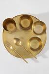 Buy_Table Manners_Gold Brass Thali Set_Online_at_Aza_Fashions
