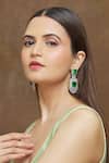 Buy_Saga Jewels_Green Stone Emerald Doublet Earrings _Online_at_Aza_Fashions