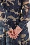 Buy_KoAi_Blue Chiffon Floral Print Button Down Dress_Online_at_Aza_Fashions