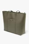Tan & Loom_Green Textured 365 Days Leather Tote Bag_Online_at_Aza_Fashions