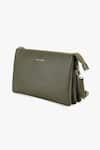 Buy_Tan & Loom_Green Textured Commuters Leather Sling Bag _Online_at_Aza_Fashions