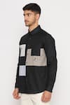 Buy_Lacquer Embassy_Grey , Satin Embroidery Threadneedle Shirt _Online_at_Aza_Fashions