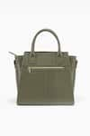 Buy_Tan & Loom_Green Textured Leather Pebble Grain Handbag _Online_at_Aza_Fashions