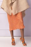 Buy_Ek Katha_Orange Mulberry Silk Printed Batik Skirt  _Online_at_Aza_Fashions