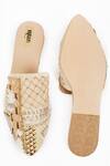 Buy_Miar Designs_Ivory Thread Naura Embellished Mules _Online_at_Aza_Fashions