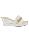 Buy_Kaltheos_White Embellished Margaret Wedges _Online_at_Aza_Fashions