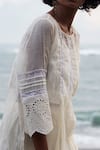 Buy_Baju_Ivory Chanderi Cotton Silk Hollis Lace Work Dress_Online_at_Aza_Fashions