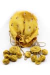 Buy_Vareli Bafna_Yellow Sand Tie-dyed Potli Bag _Online_at_Aza_Fashions