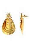 Buy_Ishhaara_Gold Plated Embroidery, Stones, Pearls Shaped Earrings _Online_at_Aza_Fashions