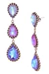 Ishhaara_Purple Crystals Embellished Drops _Online_at_Aza_Fashions