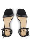 CRIMZON_Black Emily Tie-up Strap Block Heels_Online_at_Aza_Fashions