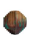 Buy_H2h_Brown Wood Coil Northern Lights Vase_Online_at_Aza_Fashions