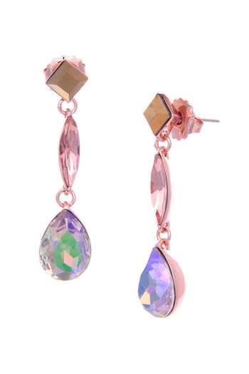Buy_Ishhaara_Blue Stones Geometric Embellished Earrings _Online_at_Aza_Fashions