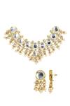 Buy Ishhaara Gold Plated Beads, Diamonds Kundan Stone Embellished Necklace Set Online at Aza Fashions Buy_Ishhaara_Gold Plated Beads, Diamonds Kundan Stone Embellished Necklace Set _Online_at_Aza_Fashions