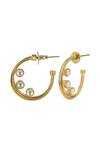 Buy_Ishhaara_Gold Plated Crystals, Stones Layered Embellished Hoop Earrings _Online_at_Aza_Fashions