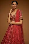 Buy Neeta Lulla Red Silk, Tulle Beads, Sequins, Zari Phoenix Stripe Pattern Bridal Lehenga Set Online at Aza Fashions Buy_Neeta Lulla_Red Silk, Tulle Beads, Sequins, Zari Phoenix Stripe Pattern Bridal Lehenga Set_Online_at_Aza_Fashions