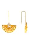 Buy_Ishhaara_Gold Plated Crystals, Studs Pearl Embellished Earrings _Online_at_Aza_Fashions