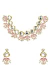 Buy Ishhaara Gold Plated Beads Lotus Drop Choker Set Online at Aza Fashions Buy_Ishhaara_Gold Plated Beads Lotus Drop Choker Set _Online_at_Aza_Fashions