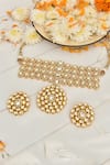 Buy_Swabhimann_Gold Plated Diamonds, Stones Kundan Embellished Choker Set _Online_at_Aza_Fashions